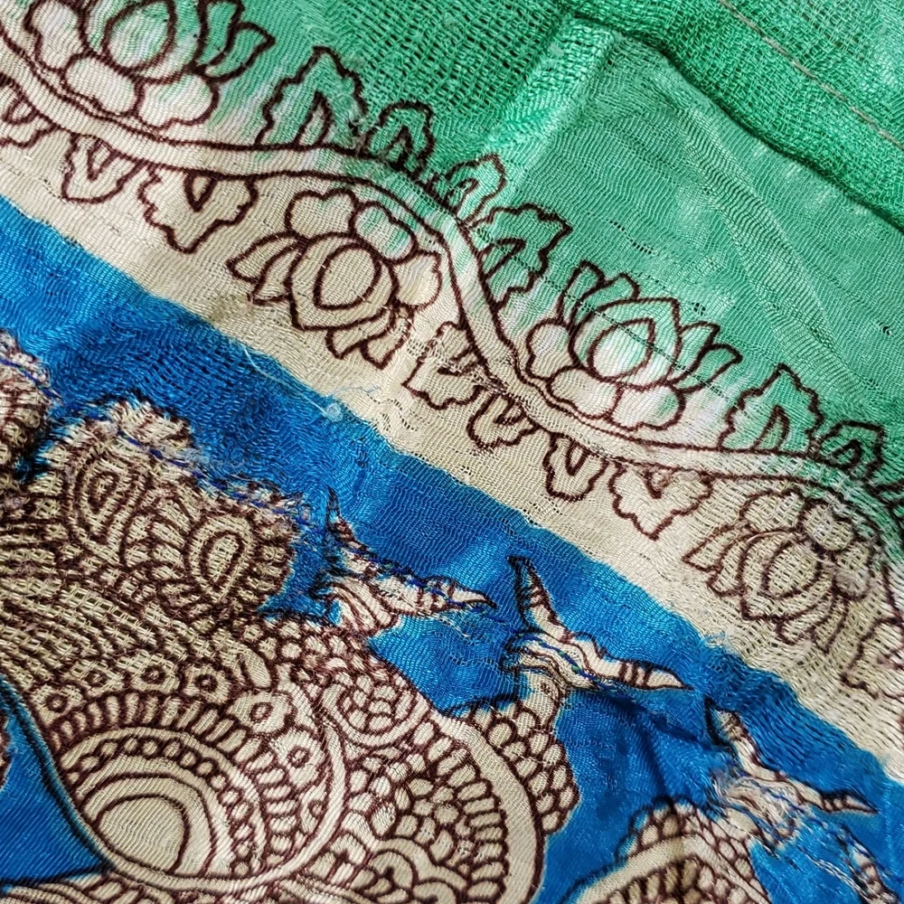 Darn Good Yarn Sari Silk Wrap Skirt Tea Goddess - Picture 12 of 16